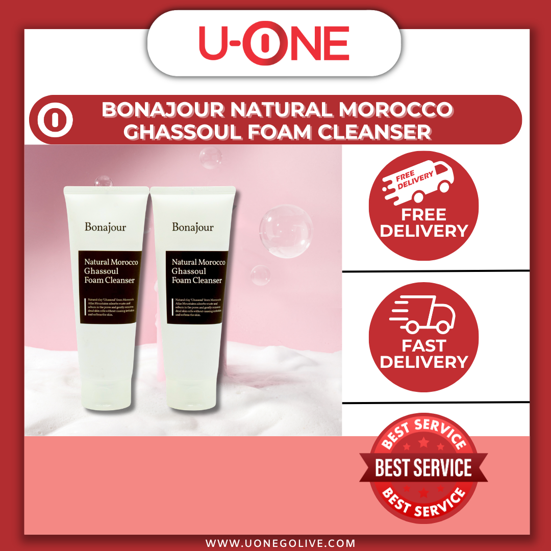 U-ONE | Korea | Bonajour | Natural Morocco Ghassoul Foam Cleanser | 150ml