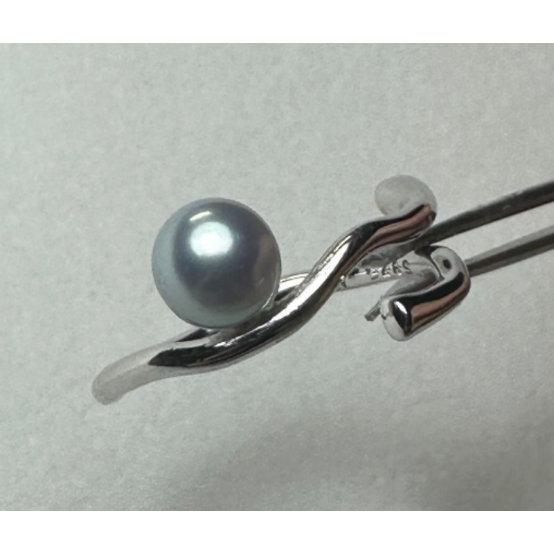 HKAG0522-019 日本AKOYA 海水真多麻 海水珍珠戒指 (銀) 5.5MM+ 銅配鍍S925銀 (A19)