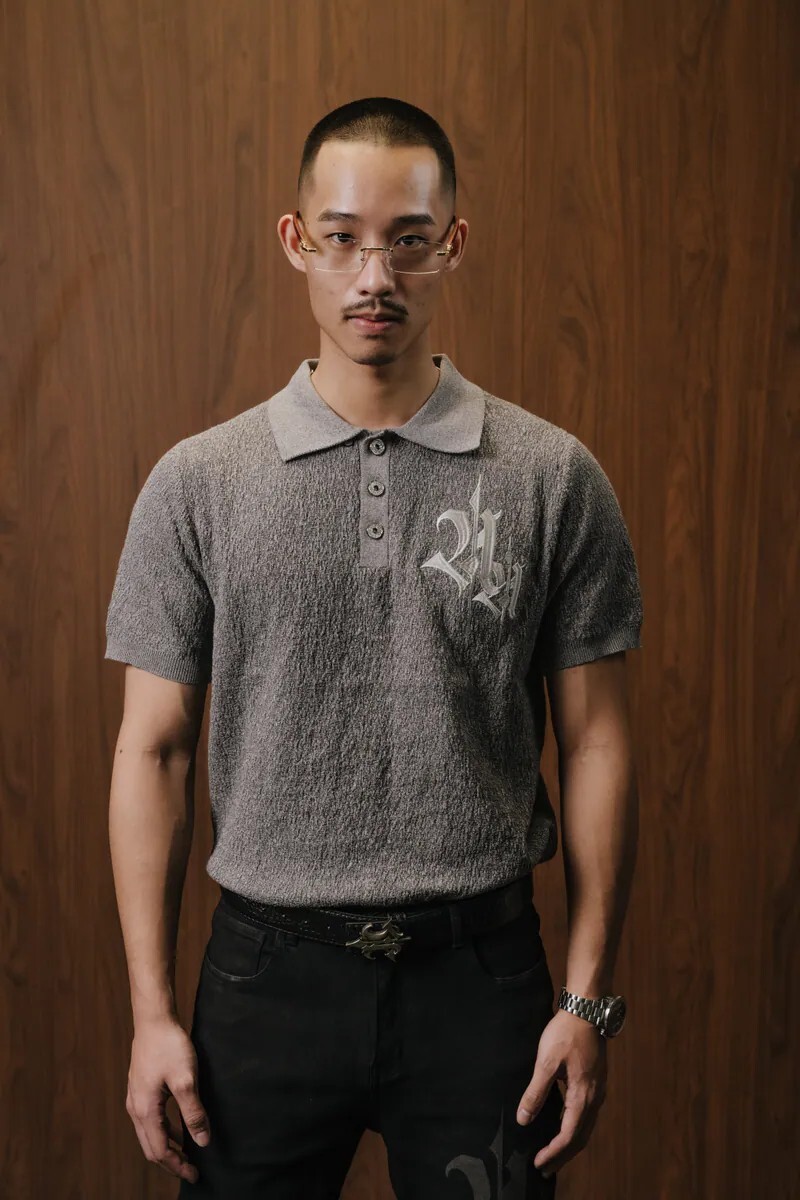 ATONE Gilded Crest Knit Polo 紋理 針織 短T 短袖