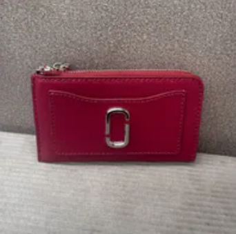 [S] MARC JACOBS LIPGLOSS PINK 2F3SMP063S07-986 THE UTILITY SNAPSHOT TOP ZIP MULTI WALLET, 196611790994 (SMJ716)
