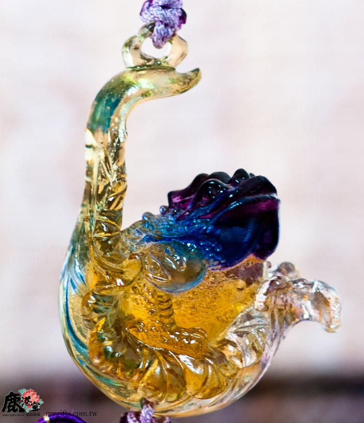 鹿港窯-琉璃吊飾荷葉蟾蜍