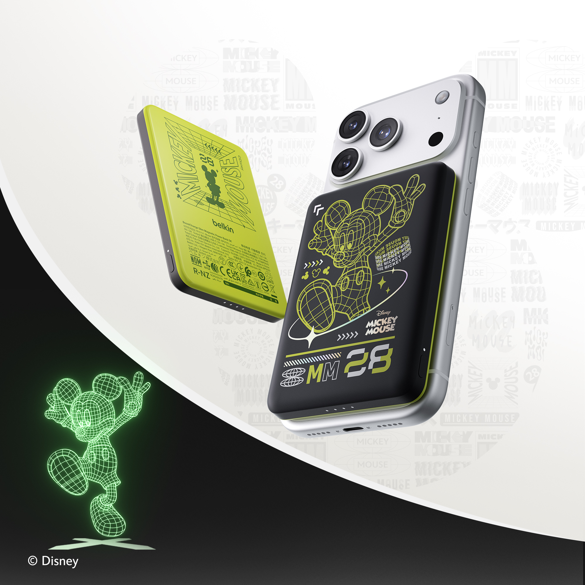 BoostCharge 纖薄磁吸行動電源 5K (米奇, 迪士尼系列)