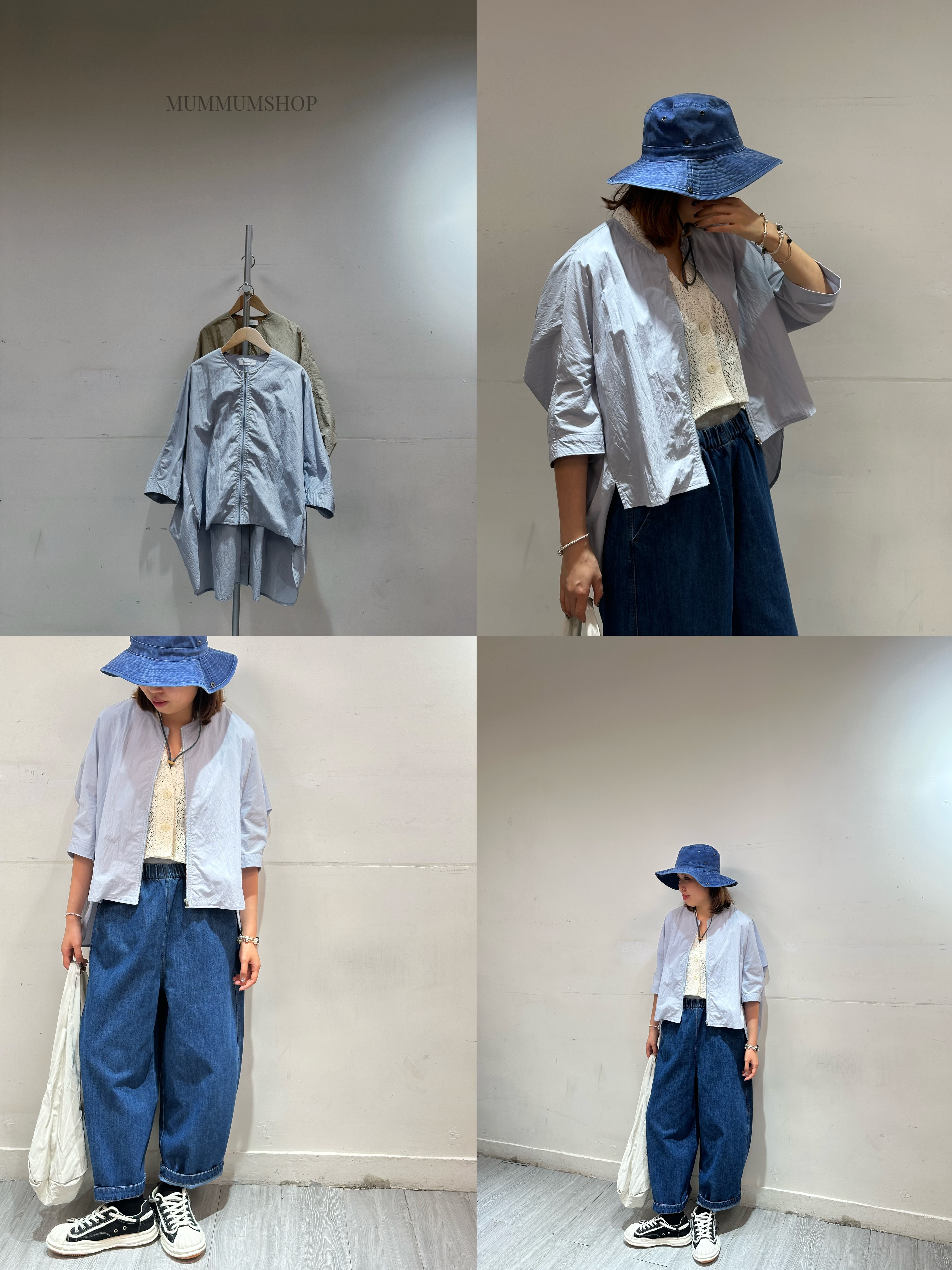 0213308a/長短不齊淨色拉鏈短袖衫 60/56/21-30