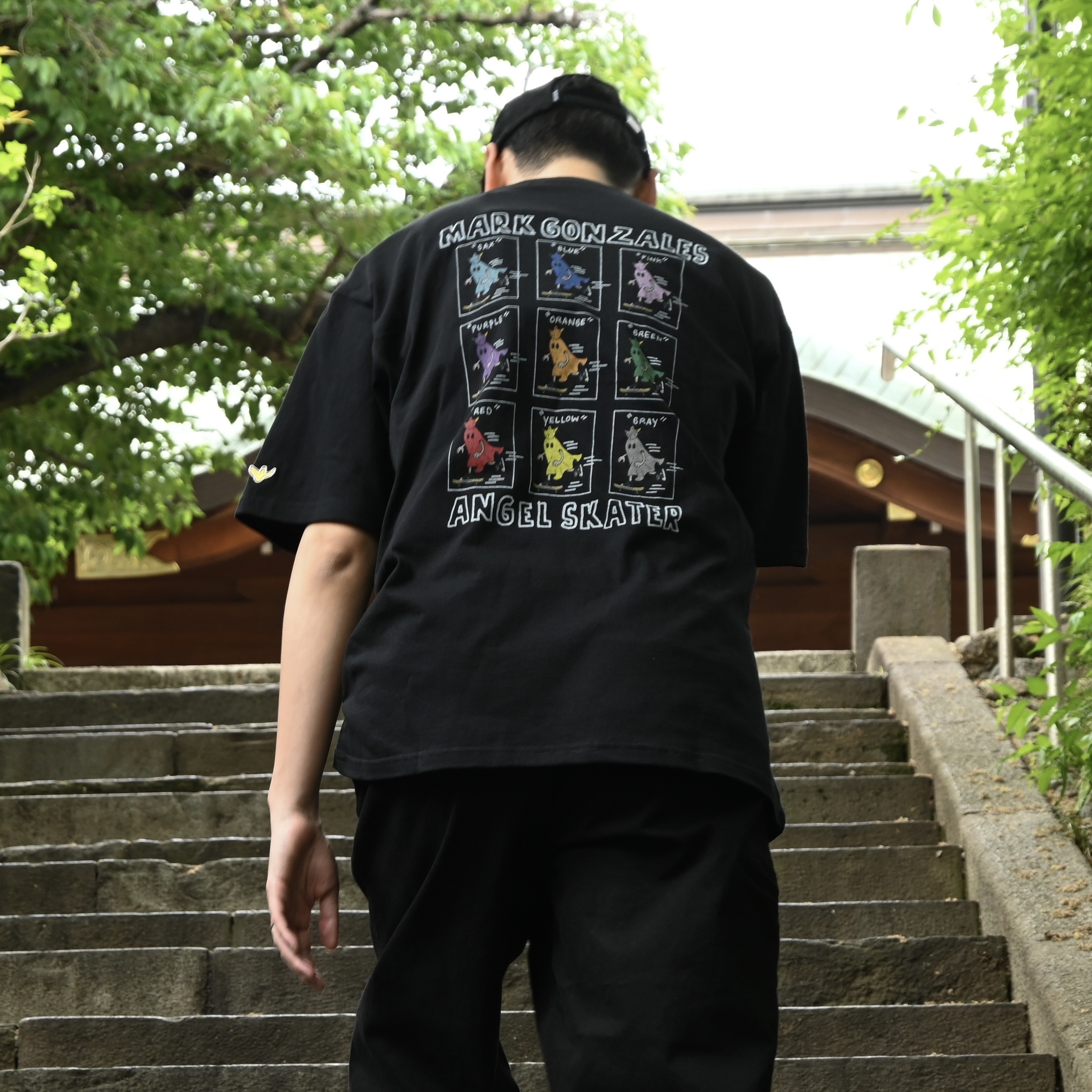 Stylexx x (What it isNt) ART BY MARK GONZALES 9 Grid Shadow Tee