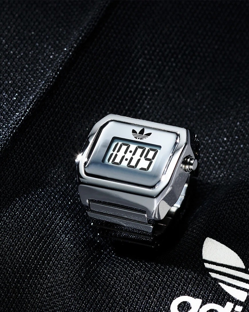 Adidas Originals x Timex Digital Two Ring 戒指手錶 不鏽鋼 聯名款 石英機芯 金色 銀色