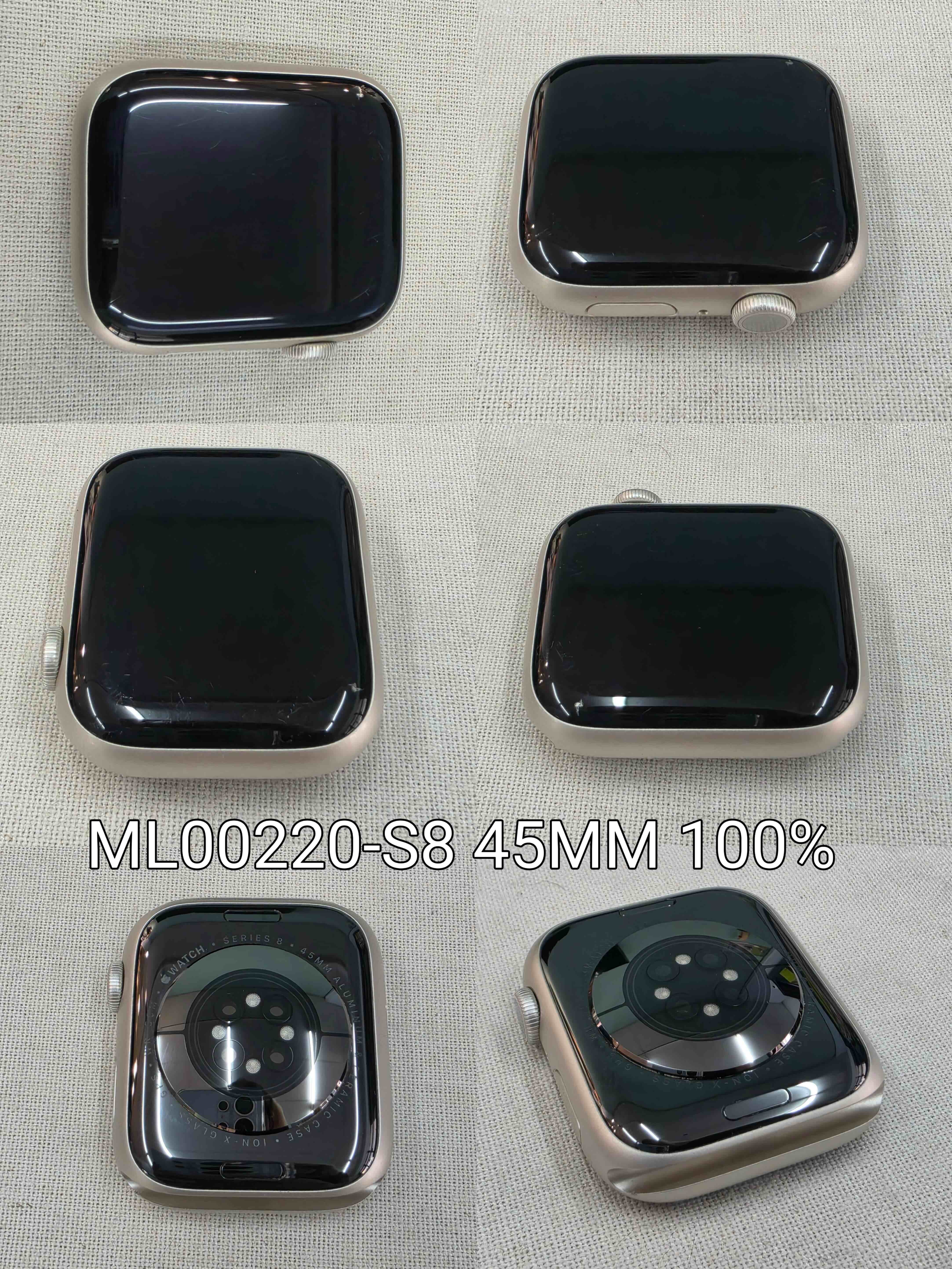 【二手良品】Apple Watch｜S8｜45mm｜GPS｜鋁金屬｜星光色