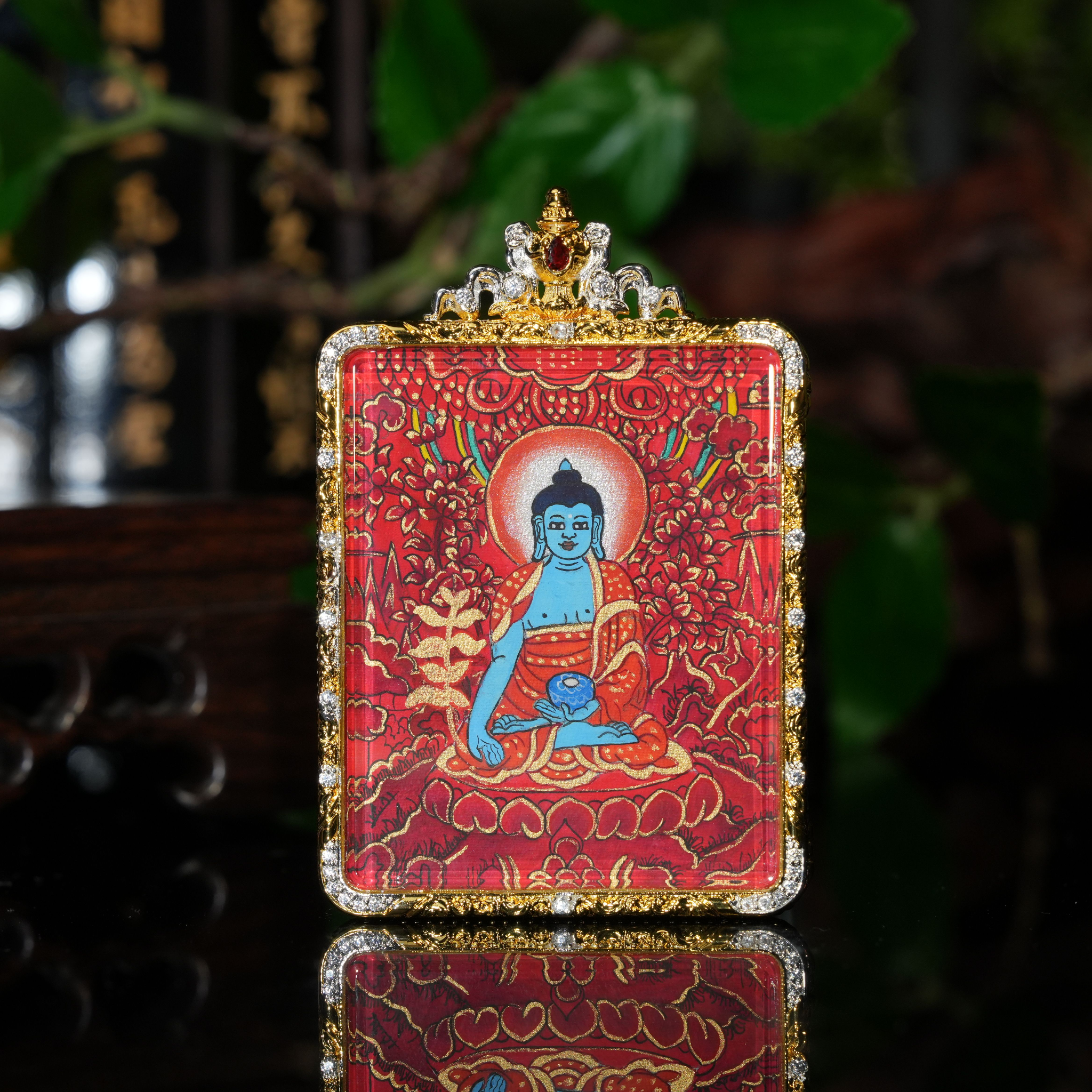 0524NK58-TIBET-NKLN-紅唐藥師佛（B58）