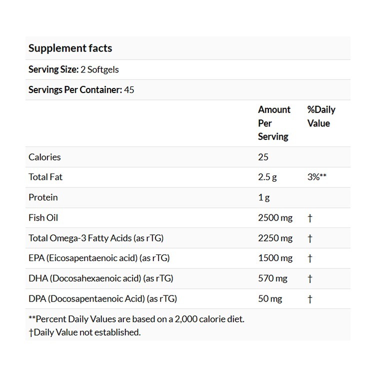 美國Viva Naturals rTG型高含量奧米加-3 ,2250毫克 (鳳尾魚,沙丁魚,鯖魚,羅非魚),90粒膠囊