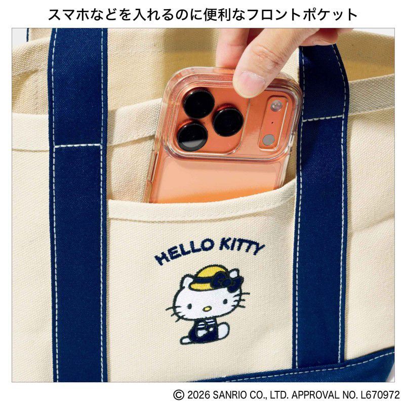 【預購】JM052111 Hello Kitty 刺繡帆布托特包
