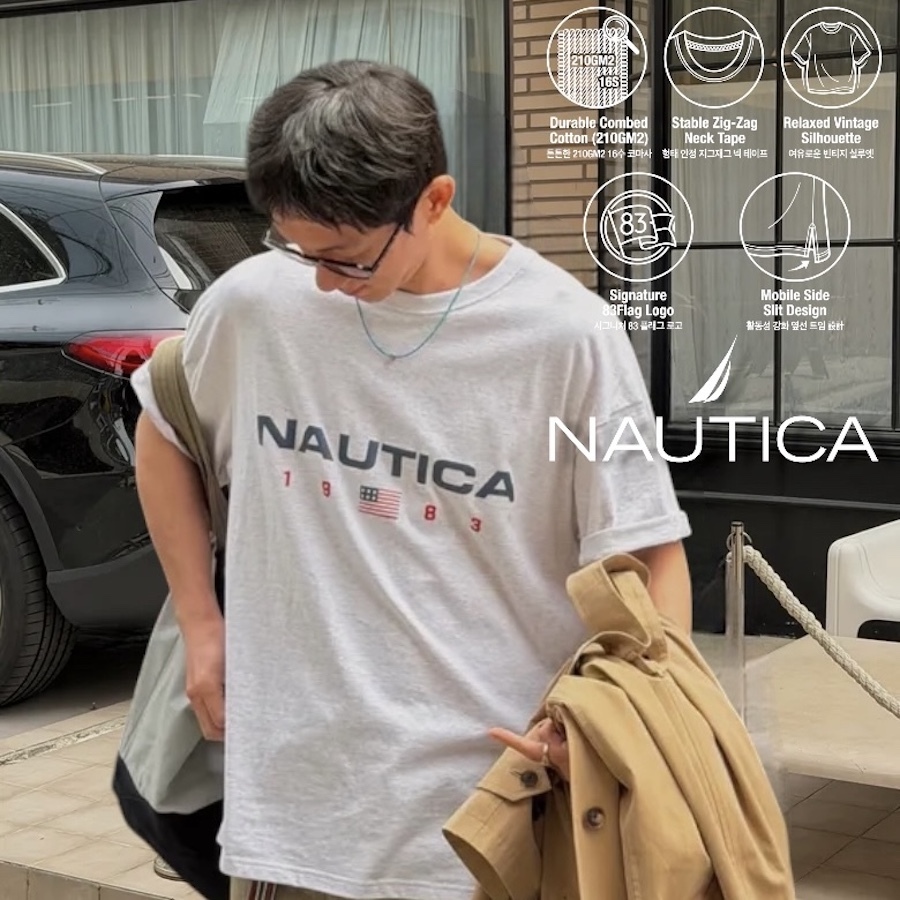 |快閃折扣🔥| NAUTICA 83 Flag 寬鬆系列 旗幟Tee