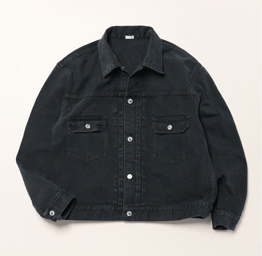 LAST PCS: A.PRESSE 2026 2ND TYPE BLACK DENIM JACKET (26SAP-01-43) - SIZE 46 PRE ORDER ITEM (預訂中)