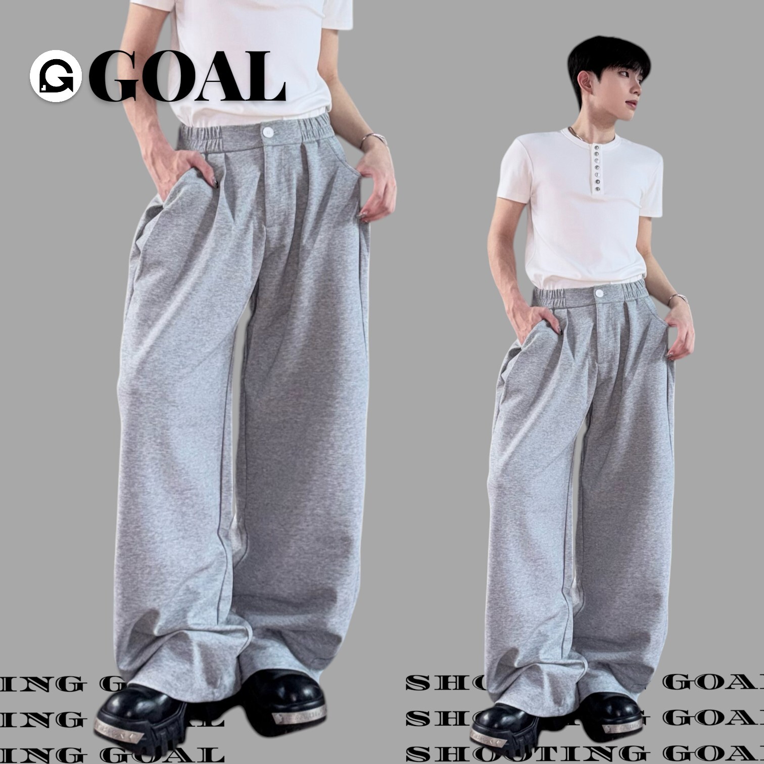 ( GOAL ) 立體剪裁落地棉褲 CKC 5013