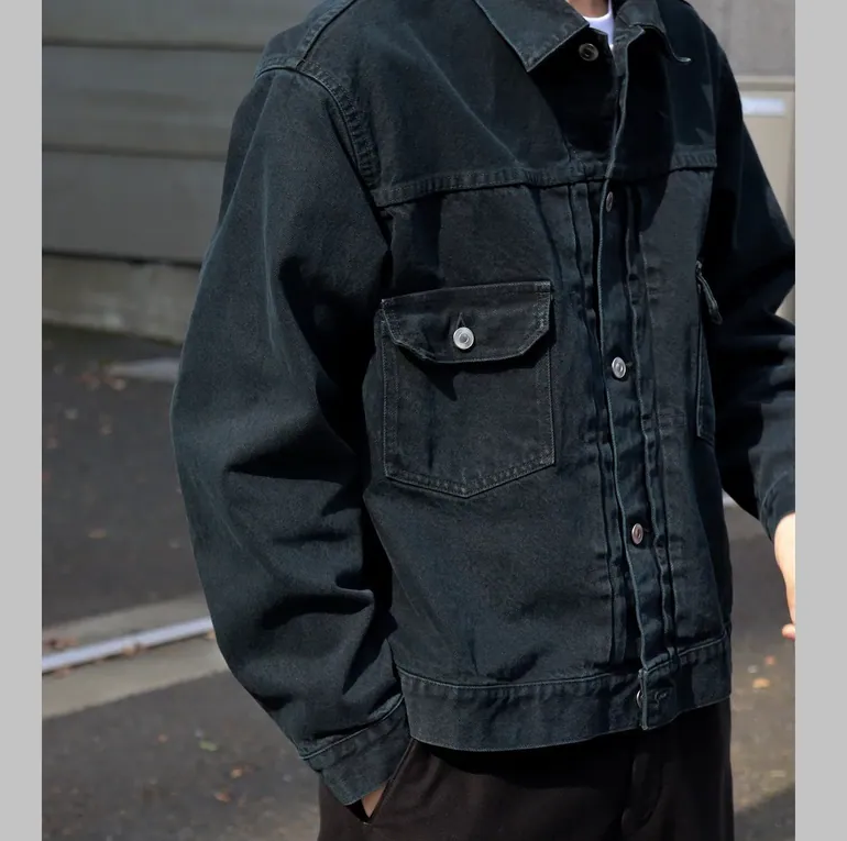 LAST PCS: A.PRESSE 2026 2ND TYPE BLACK DENIM JACKET (26SAP-01-43) - SIZE 46 PRE ORDER ITEM (預訂中)