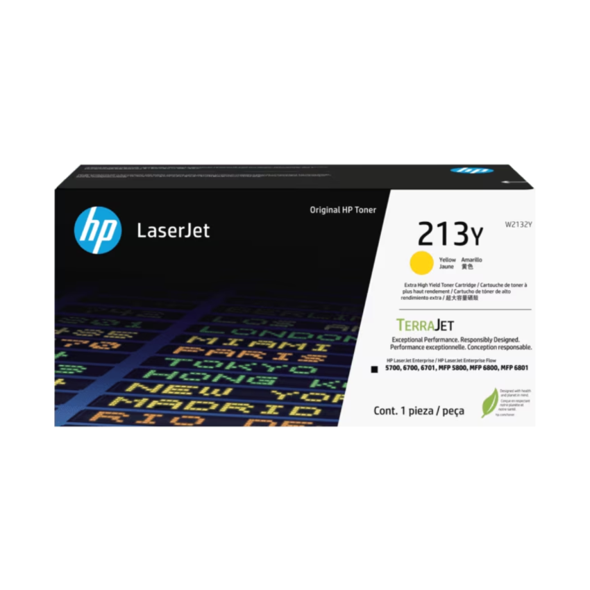 HP 213Y 超高打印量黃色原廠 LaserJet 碳粉盒 (W2132Y)