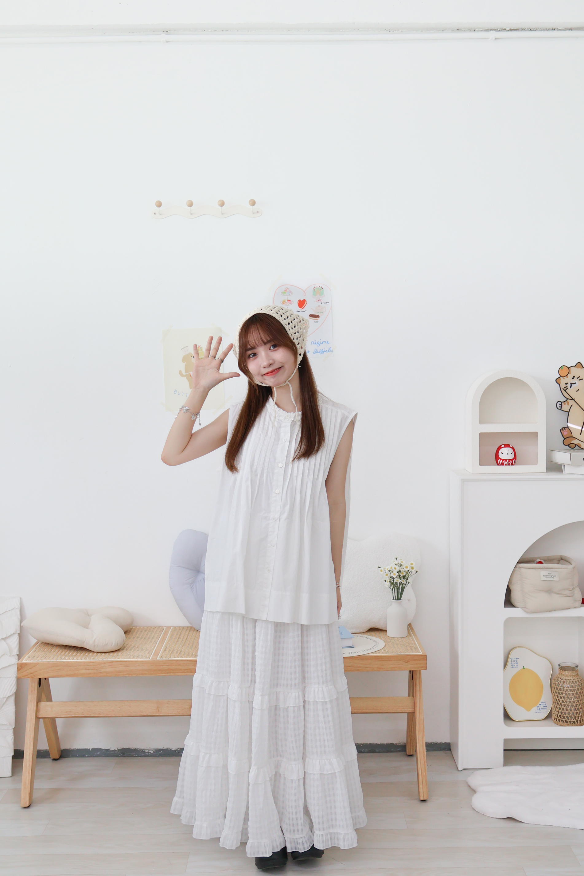 高質Ruffle領風琴背心 · 3色入