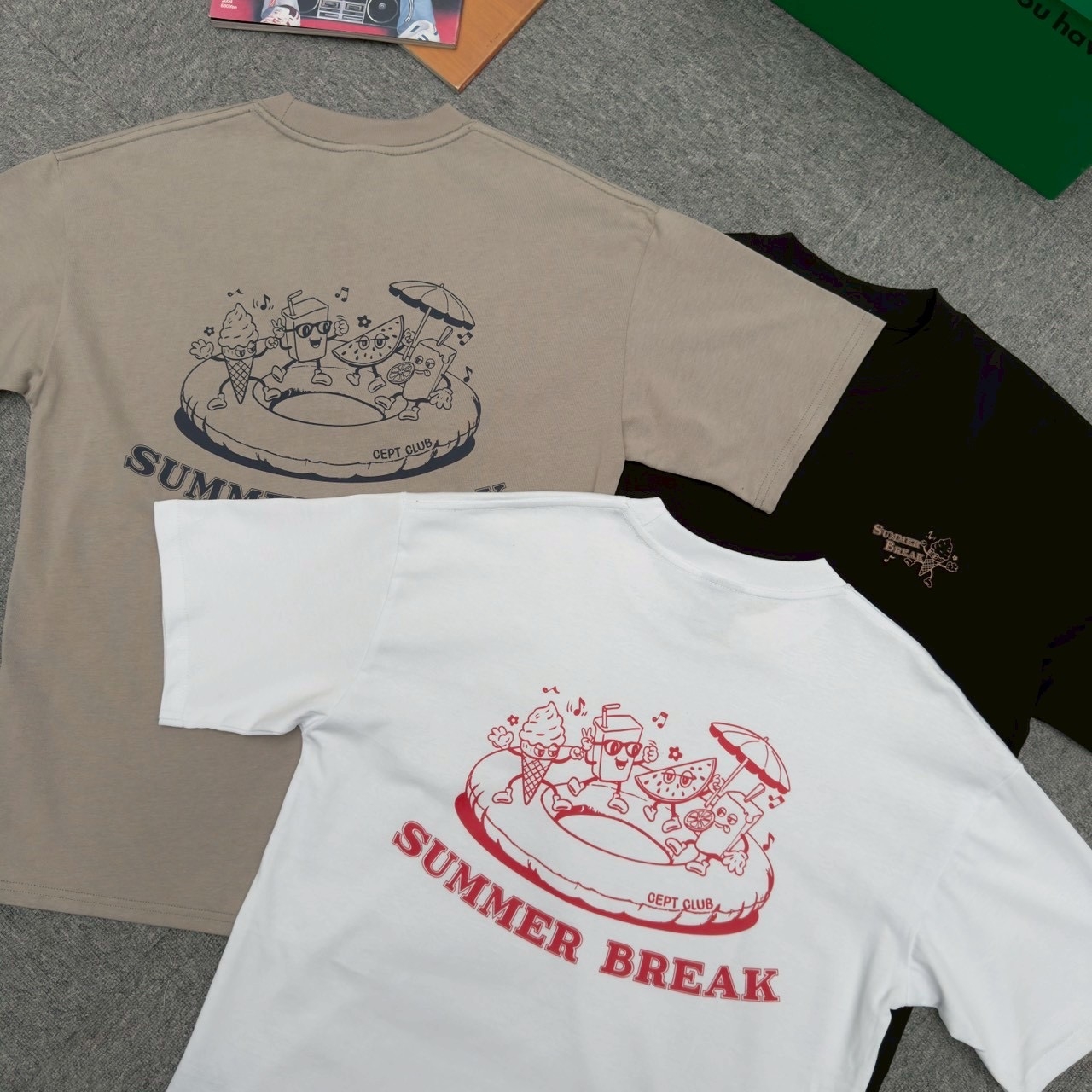 『RB』SUMMER BREAK甜品泳圈派對印花短T