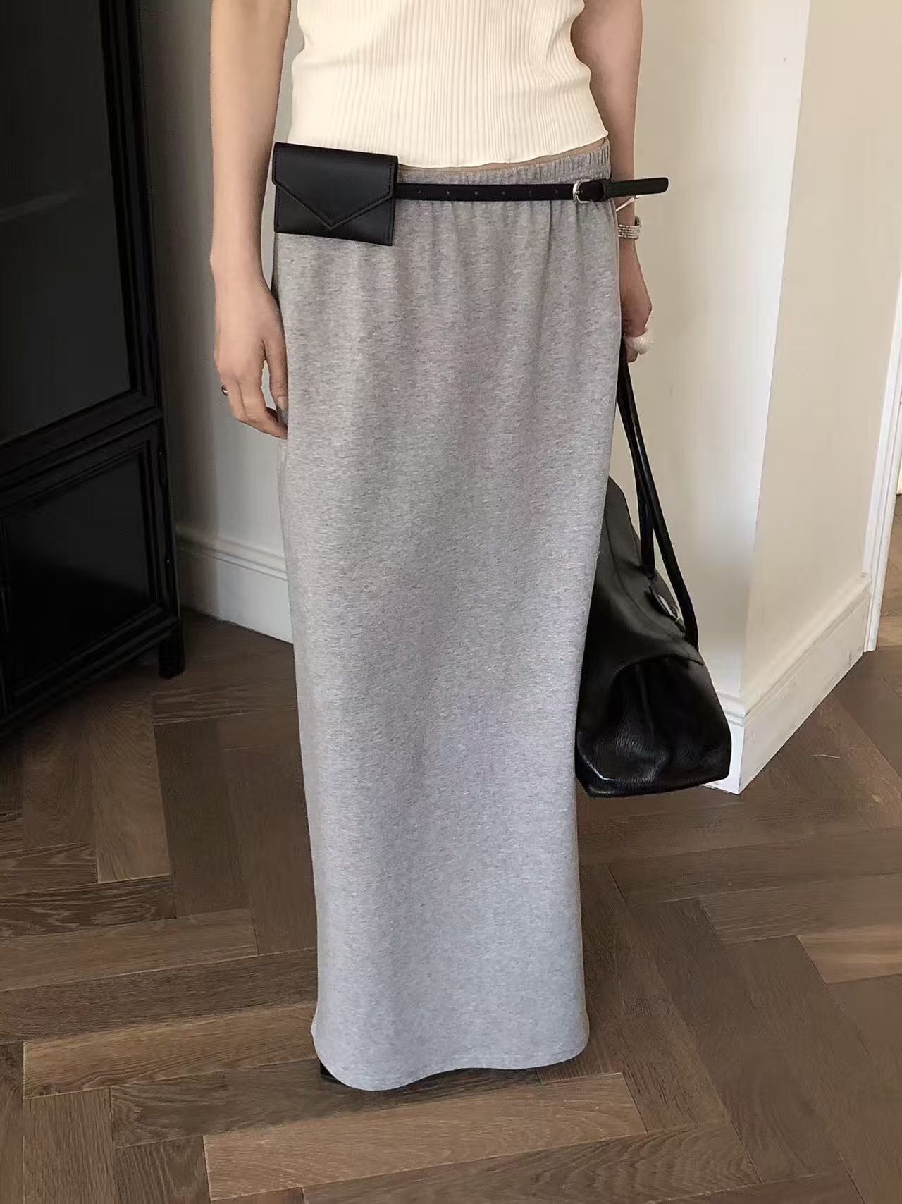 LB6208 低腰直筒棉質裙