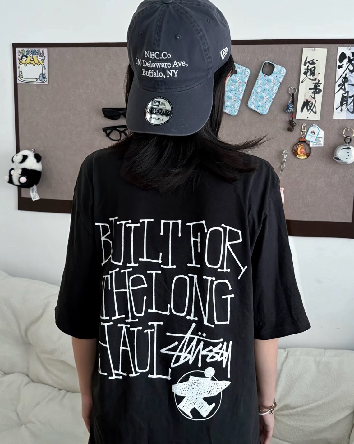【APAIR】現貨 Stussy SS26 LONG HAUL TEE PIGMENT DYED 美式 衝浪人 短T 黑白