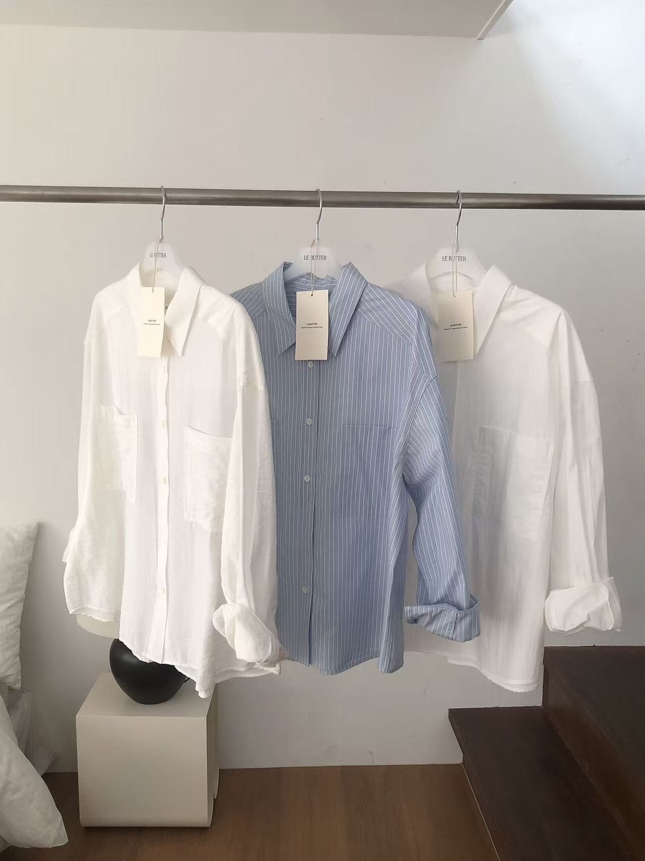 LB6211 率性棉質條紋襯衫