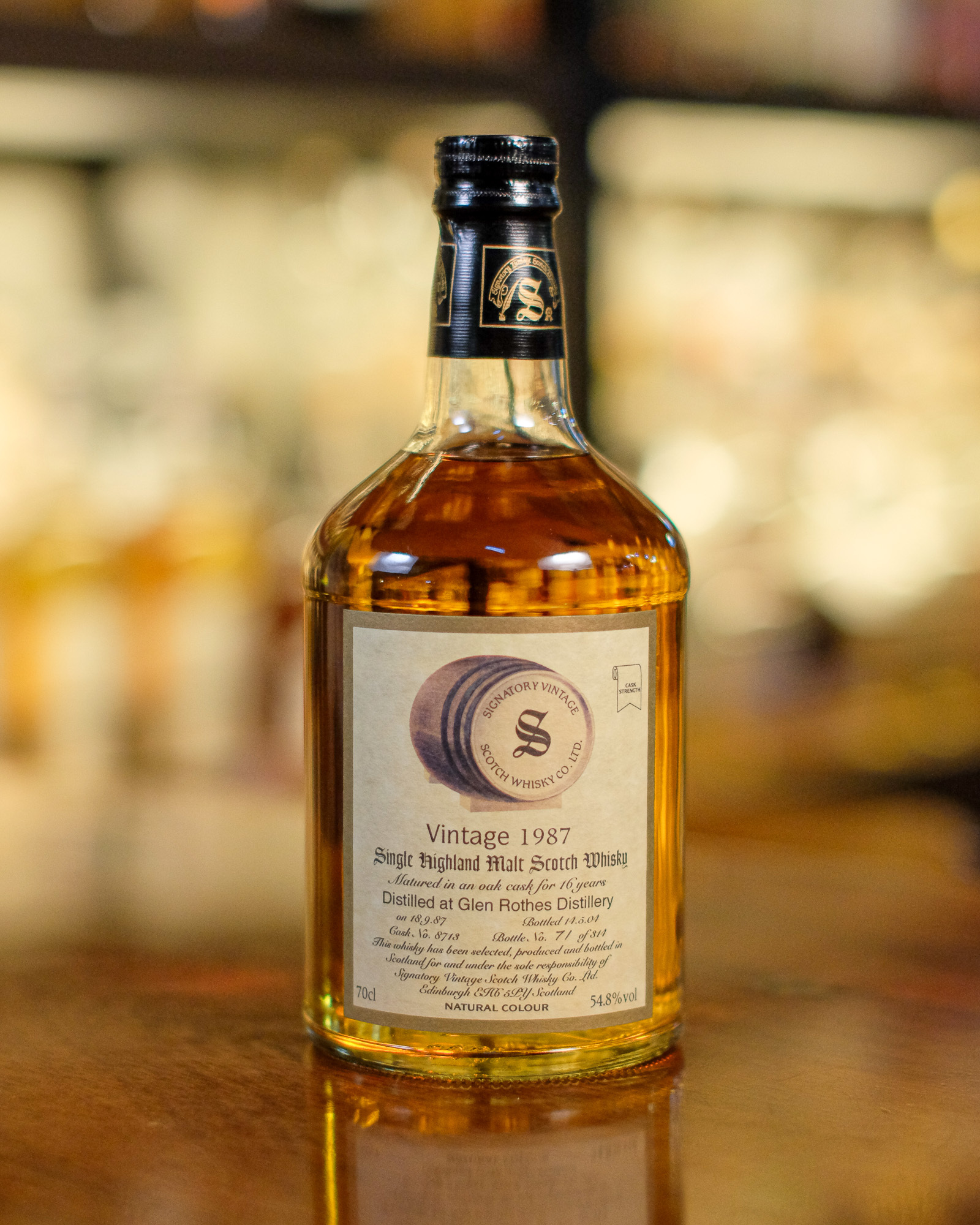Glenrothes 1987/2004 16YO #8713 54.8% Signatory Vintage