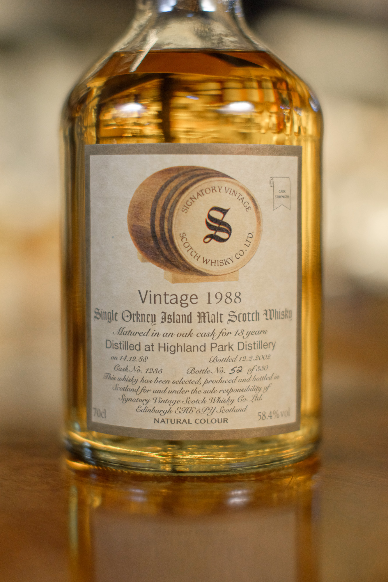 Highland Park 1988/2002 13YO #1235 58.4% Signatory Vintage