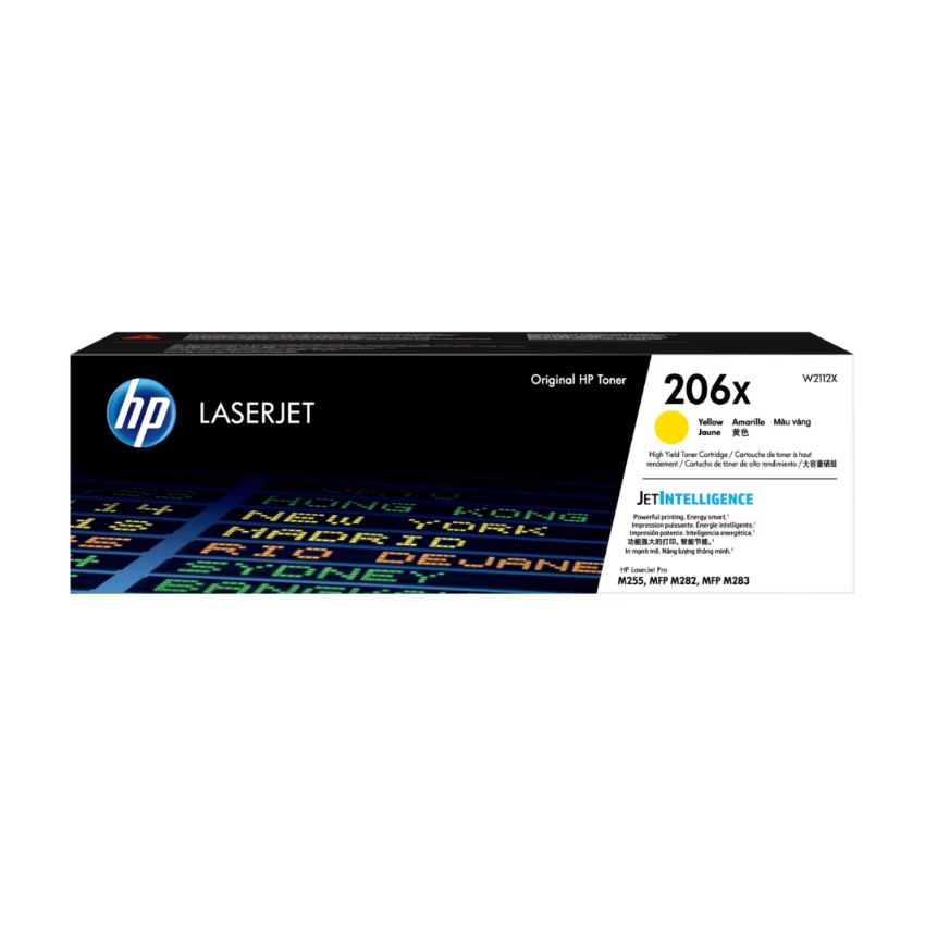 HP 206X LaserJet 高打印量黃色原廠碳粉匣 (W2112X)