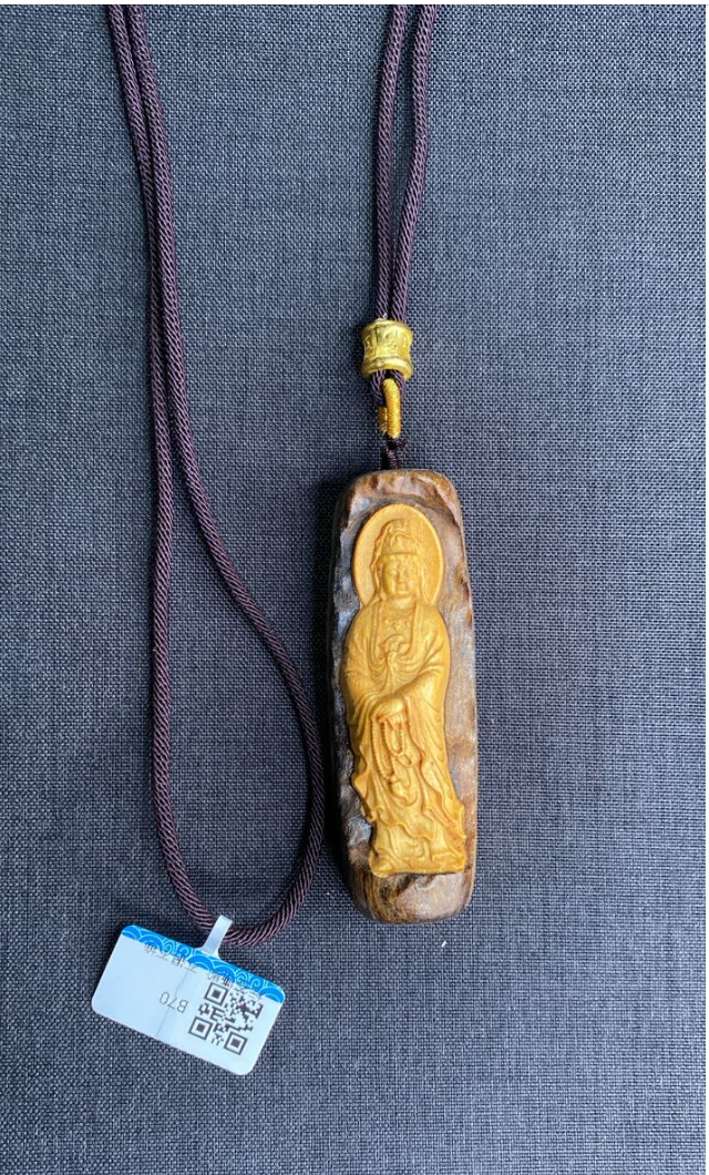 AB260521-C11-菩薩棋鑲嵌黃楊木觀音(7月頭到貨，只限尖沙咀門店自取）