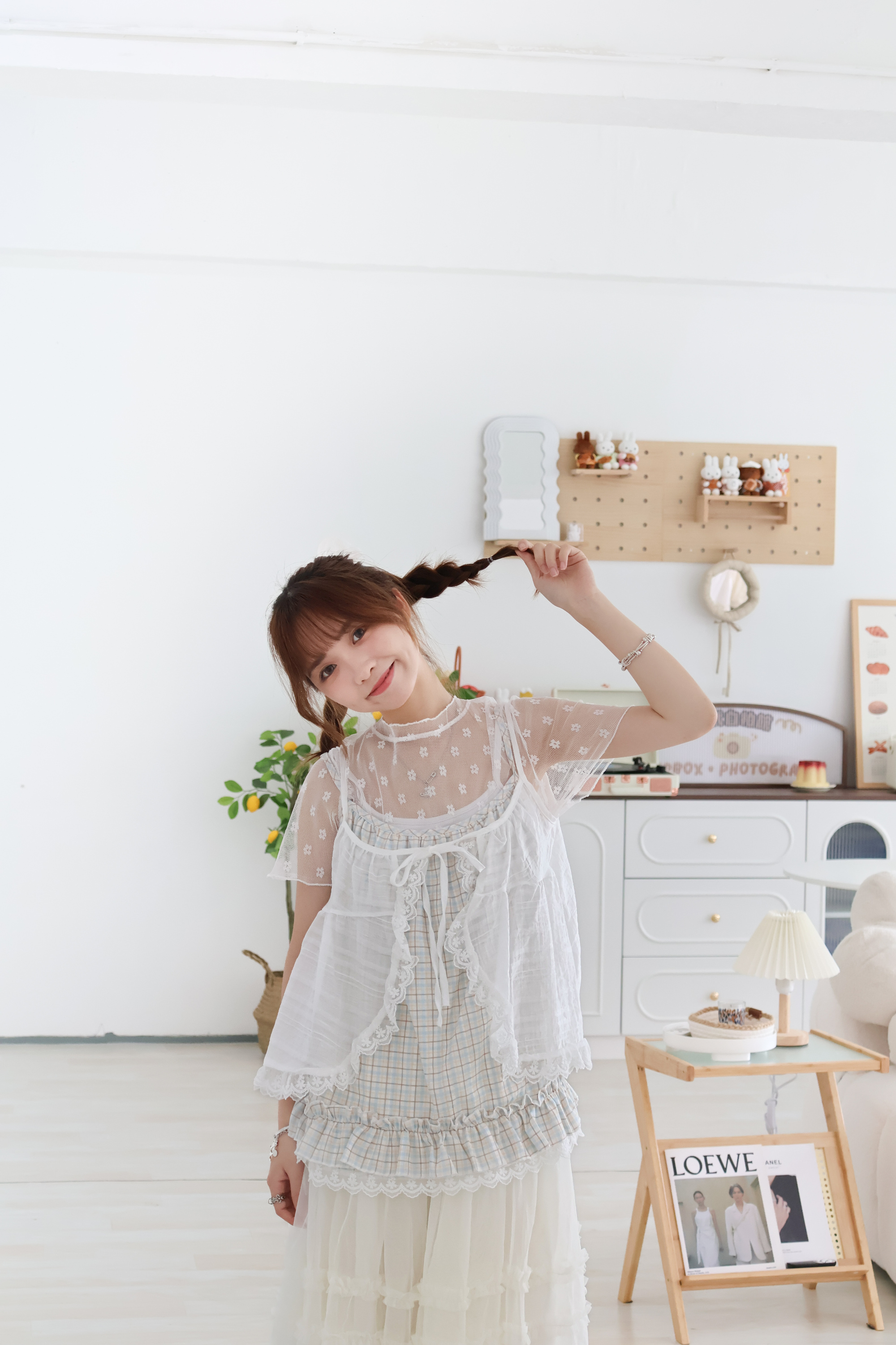 一Set兩件！森系格紋吊帶Set · 2色入