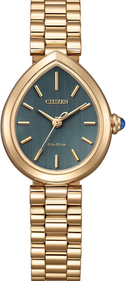 萬年鐘錶 - Citizen 星辰錶  L系列     Rainell  大自然雨滴設計光動能女錶 EM1203-57X 錶徑 : 26 MM