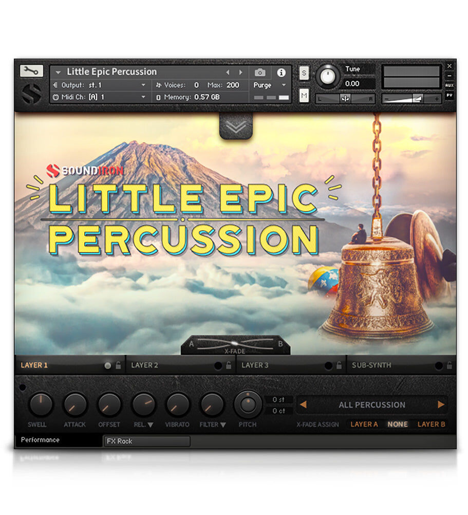 SOUNDIRON Little Epic Percussion｜虛擬打擊樂器