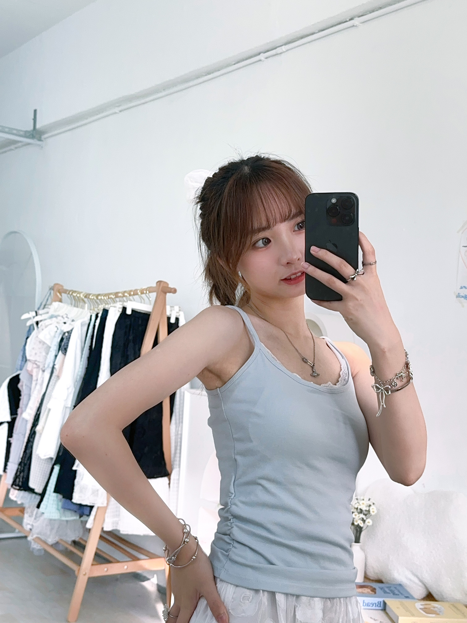 Lace邊修腰Bra Top · 6色入
