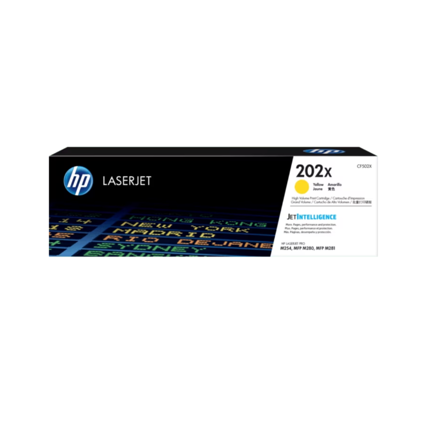 HP 202X 高打印量黃色原廠 LaserJet 碳粉匣 (CF502X)