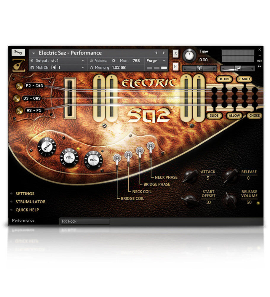 SOUNDIRON Electric Saz｜電巴格拉瑪琴音源