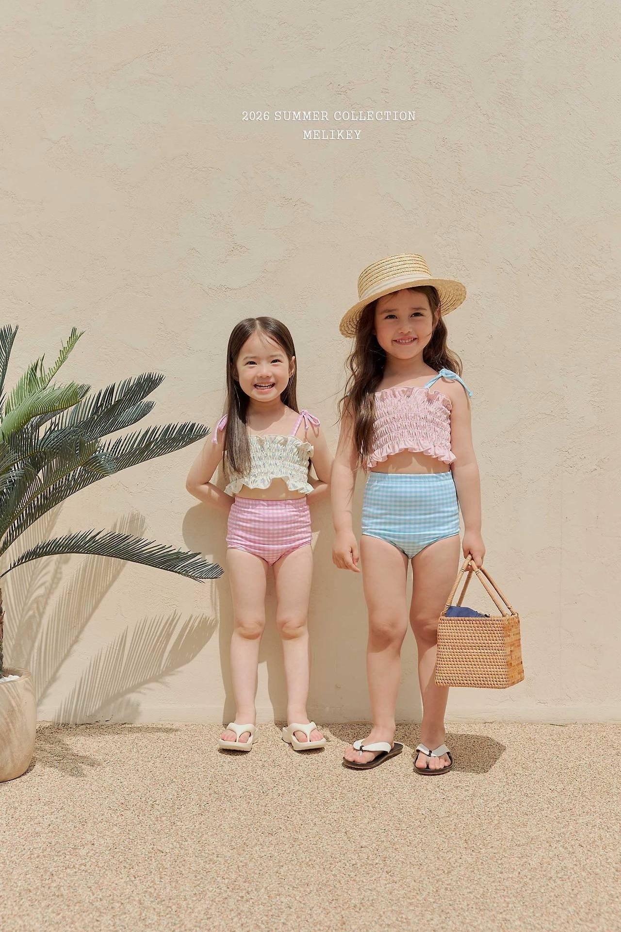 Melikey Lily Check Swim Set