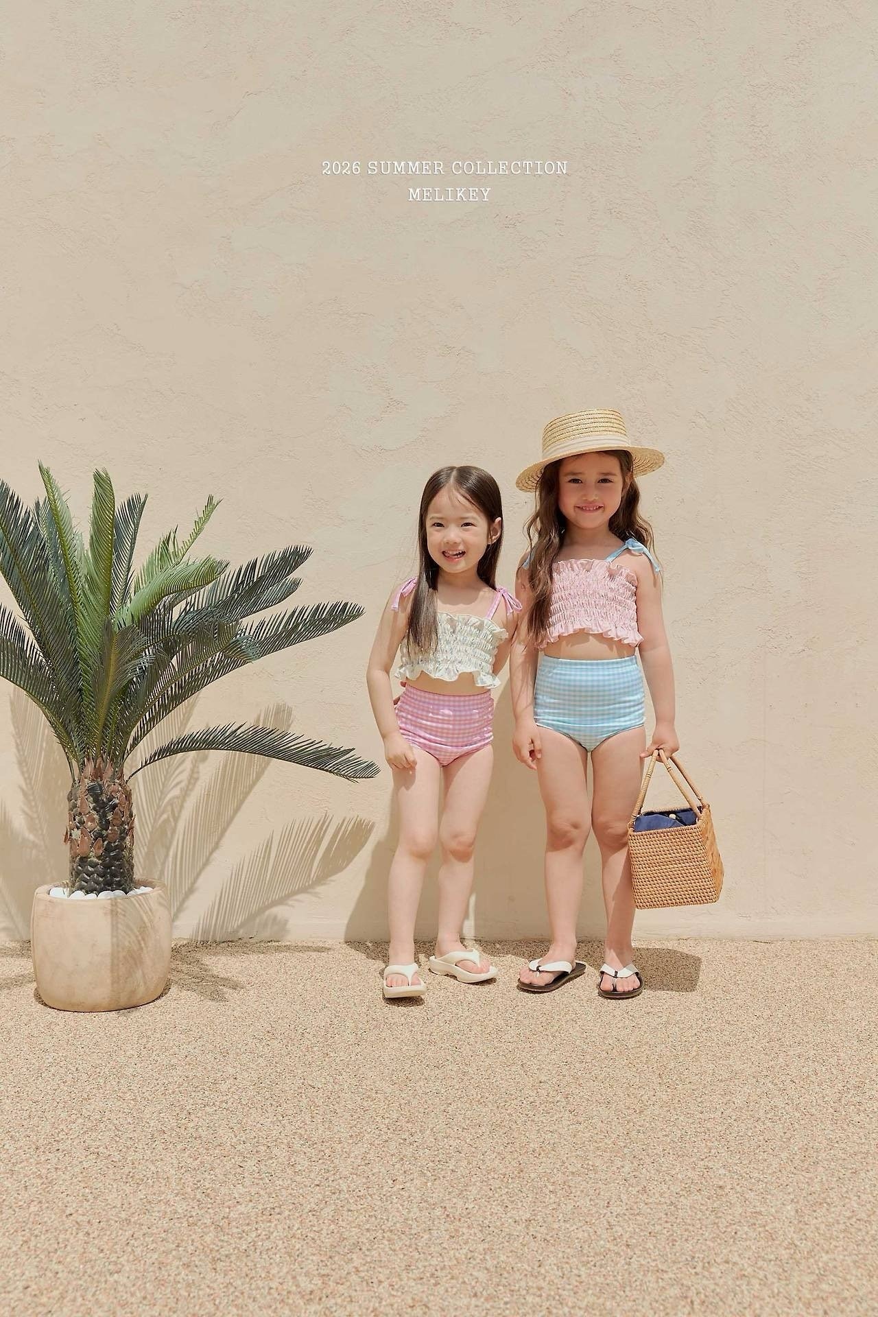 Melikey Lily Check Swim Set
