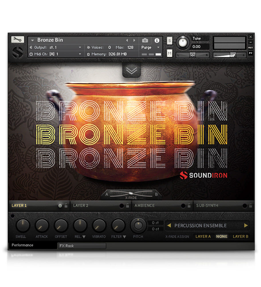 SOUNDIRON Bronze Bin｜虛擬樂器音色庫