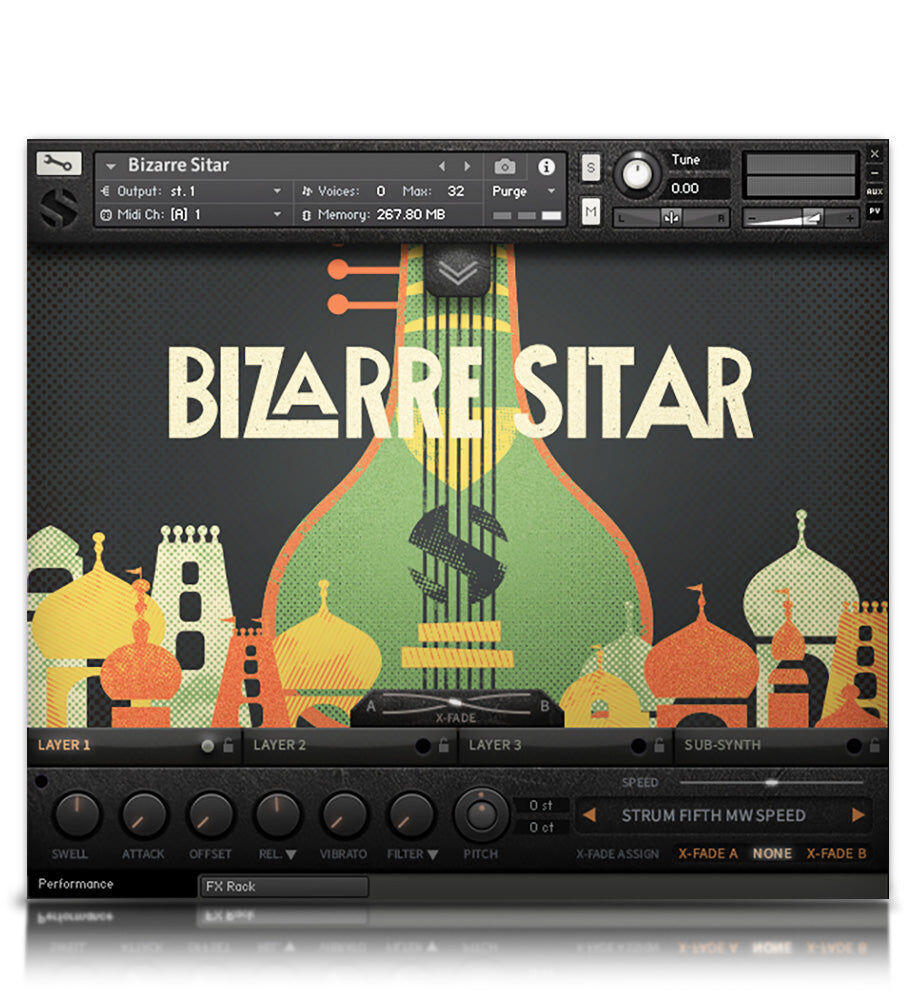 SOUNDIRON Bizarre Sitar｜西塔琴音色庫