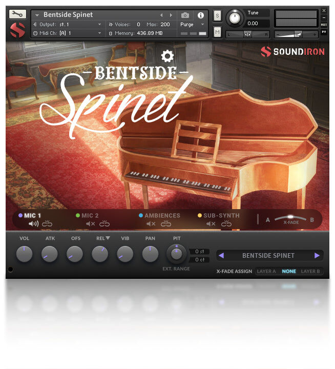 SOUNDIRON Bentside Spinet｜古鍵琴音源
