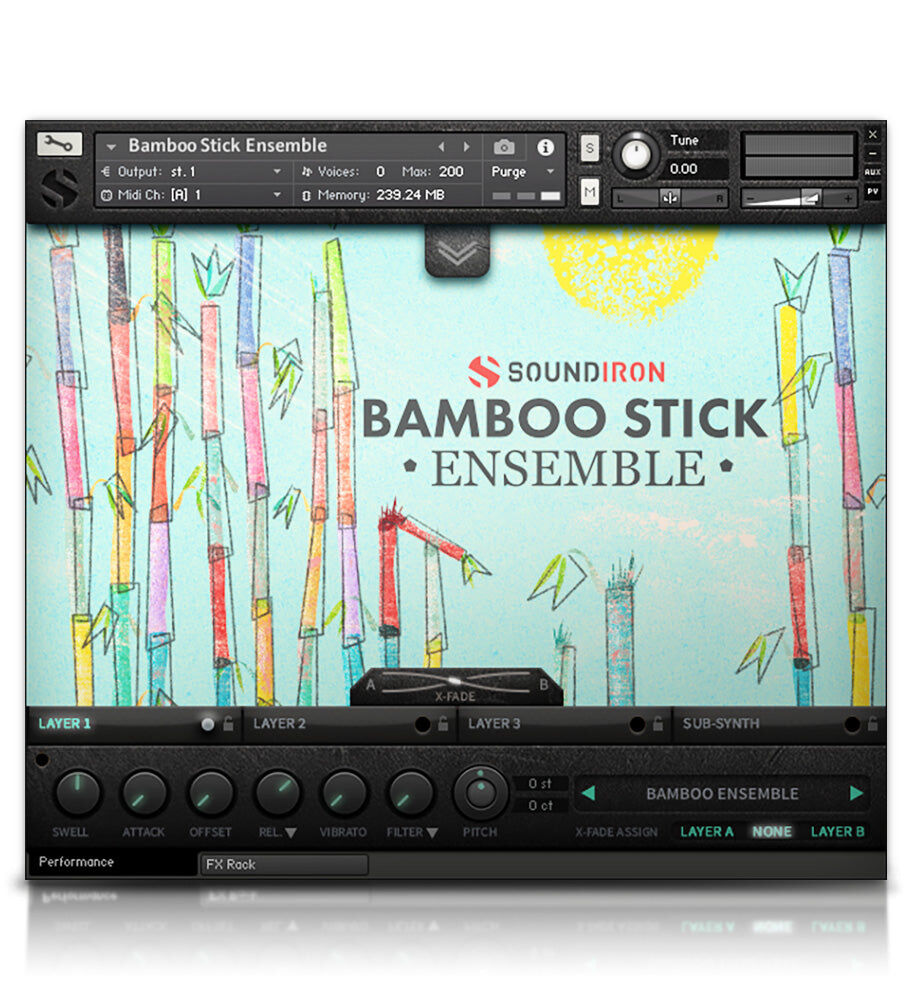 SOUNDIRON Bamboo Stick Ensemble｜打擊樂音源