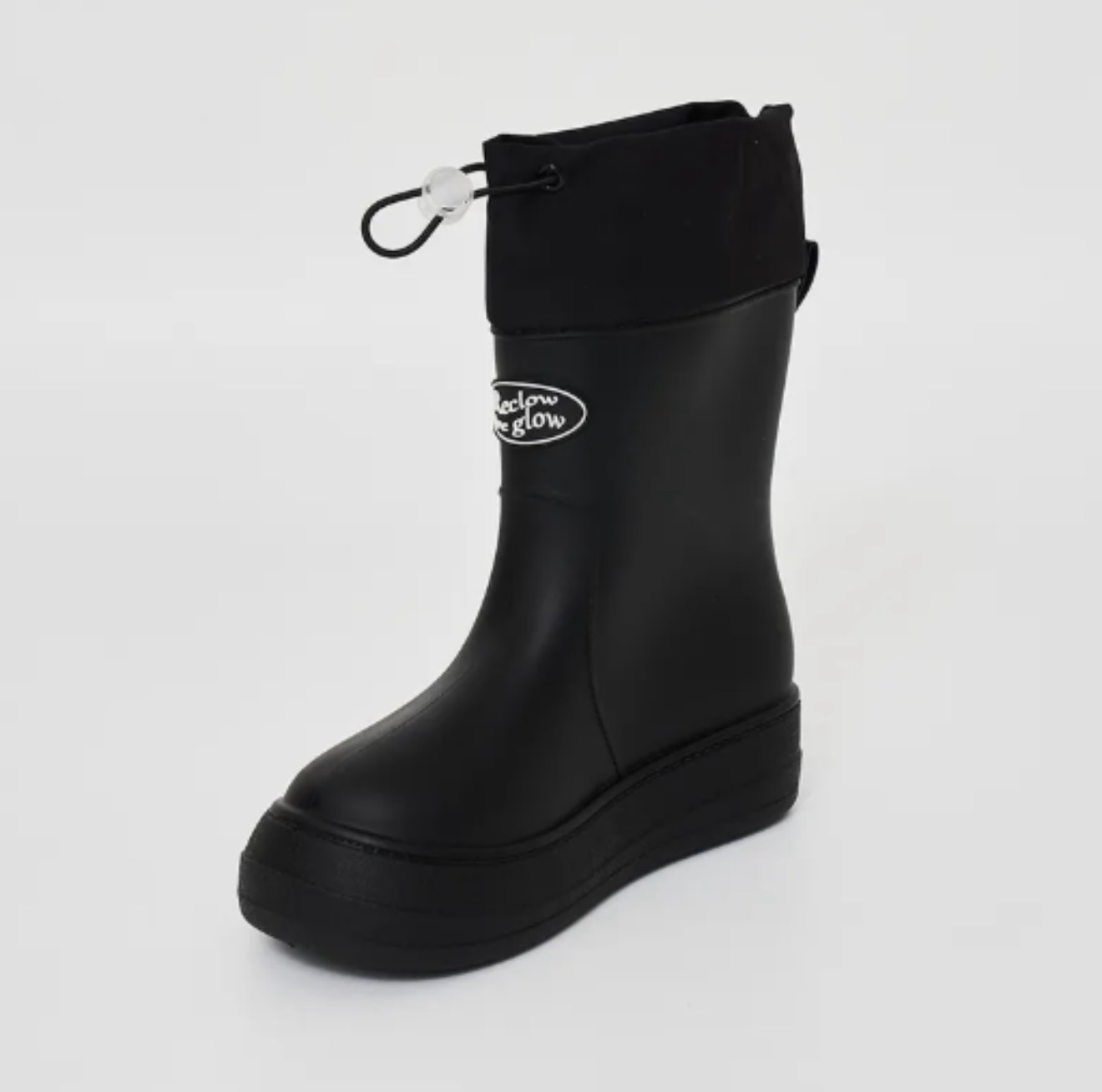 SZ18 韓國RECLOW RE-RAIN SHIRRING BOOTS -BLACK