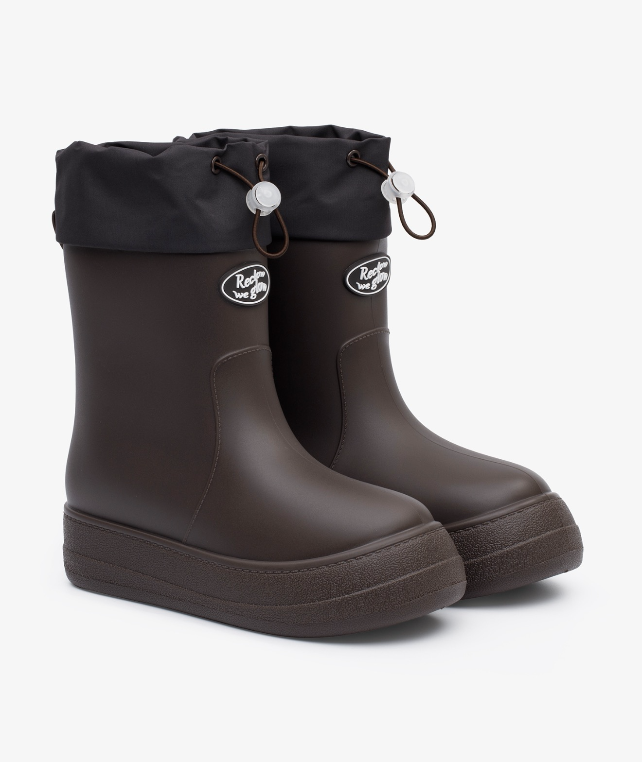SZ19 韓國RECLOW RE-RAIN SHIRRING BOOTS -CHOCO