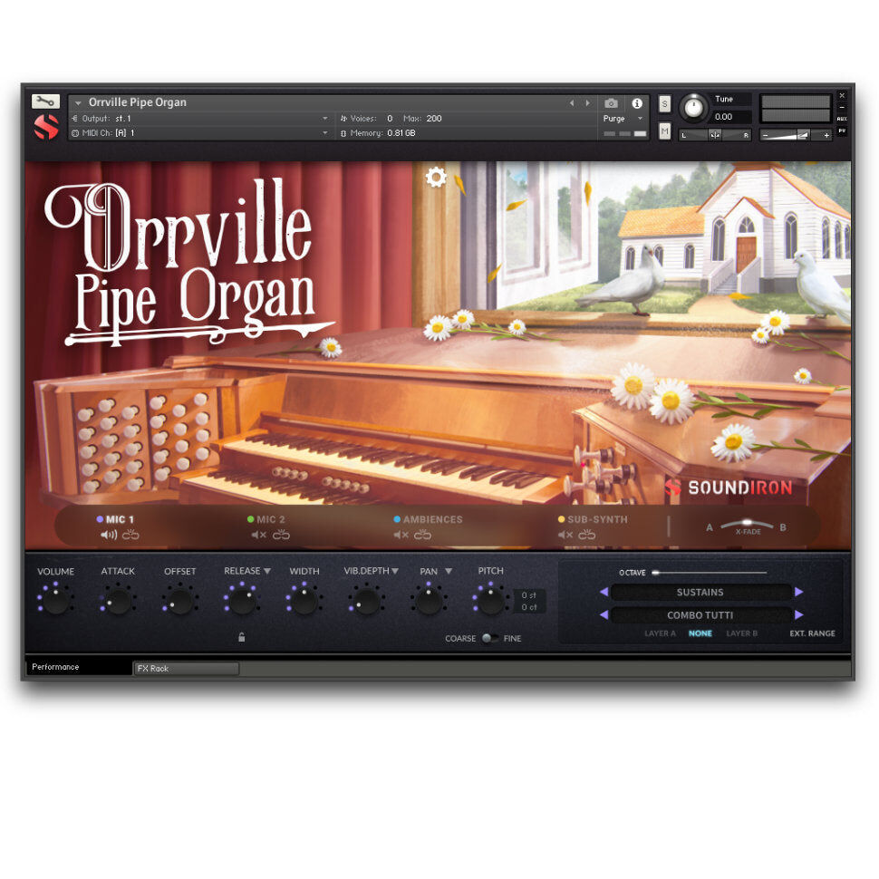 SOUNDIRON Orrville Pipe Organ｜管風琴音源