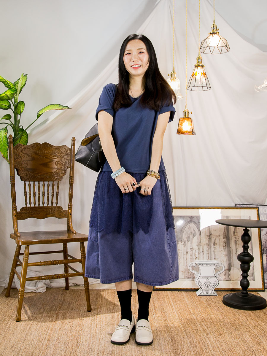 【多買多優惠】下擺LACE．COTTON料TOP【不設退換】