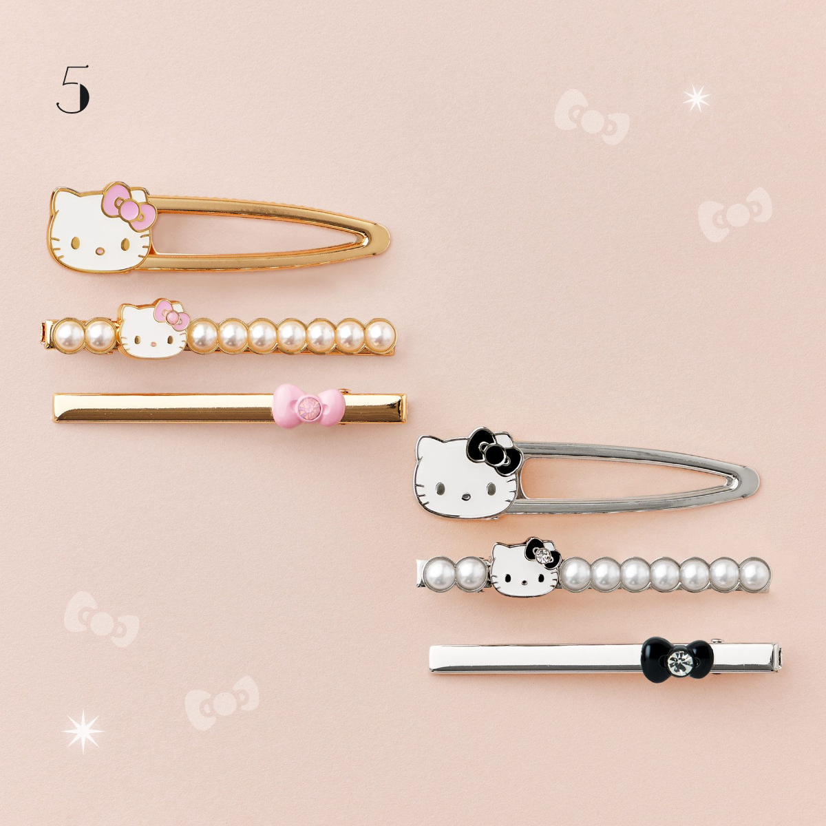 26101-KT Sanrio Hello Kitty 髮夾 3 件套 #JP-SO26