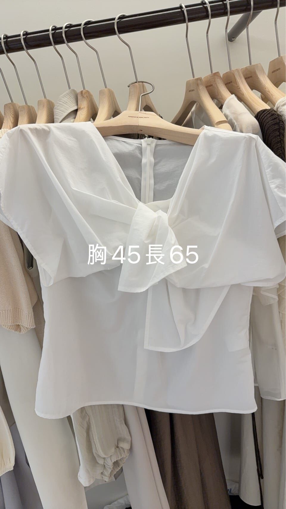AY6228 法式扭結短袖上衣