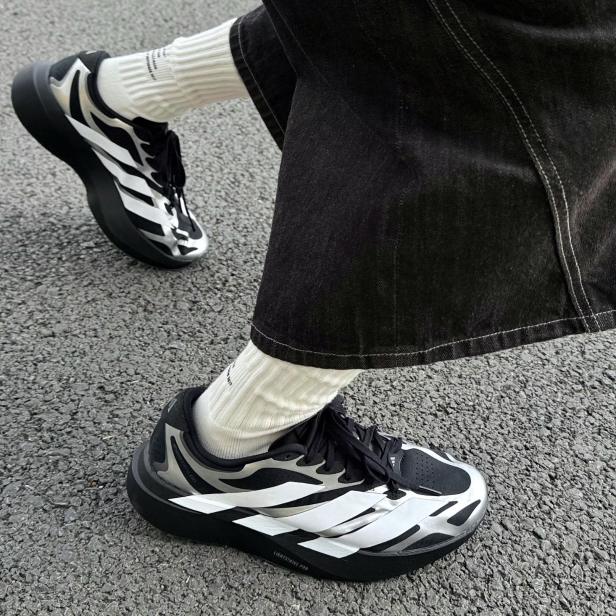 NICEDAY 代購 Adidas Adizero Evo EXＯ黑白 增高 跑步鞋 男款 KI4764