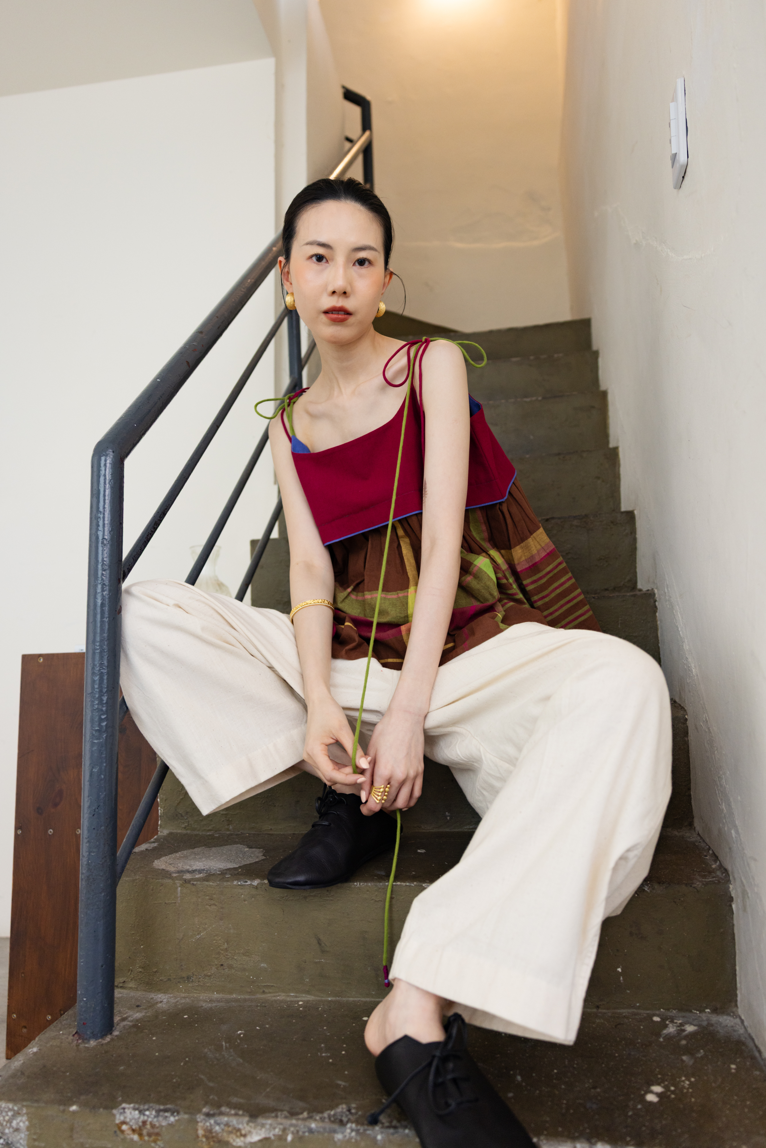 【Kilchu】Bunai pleated pants_White