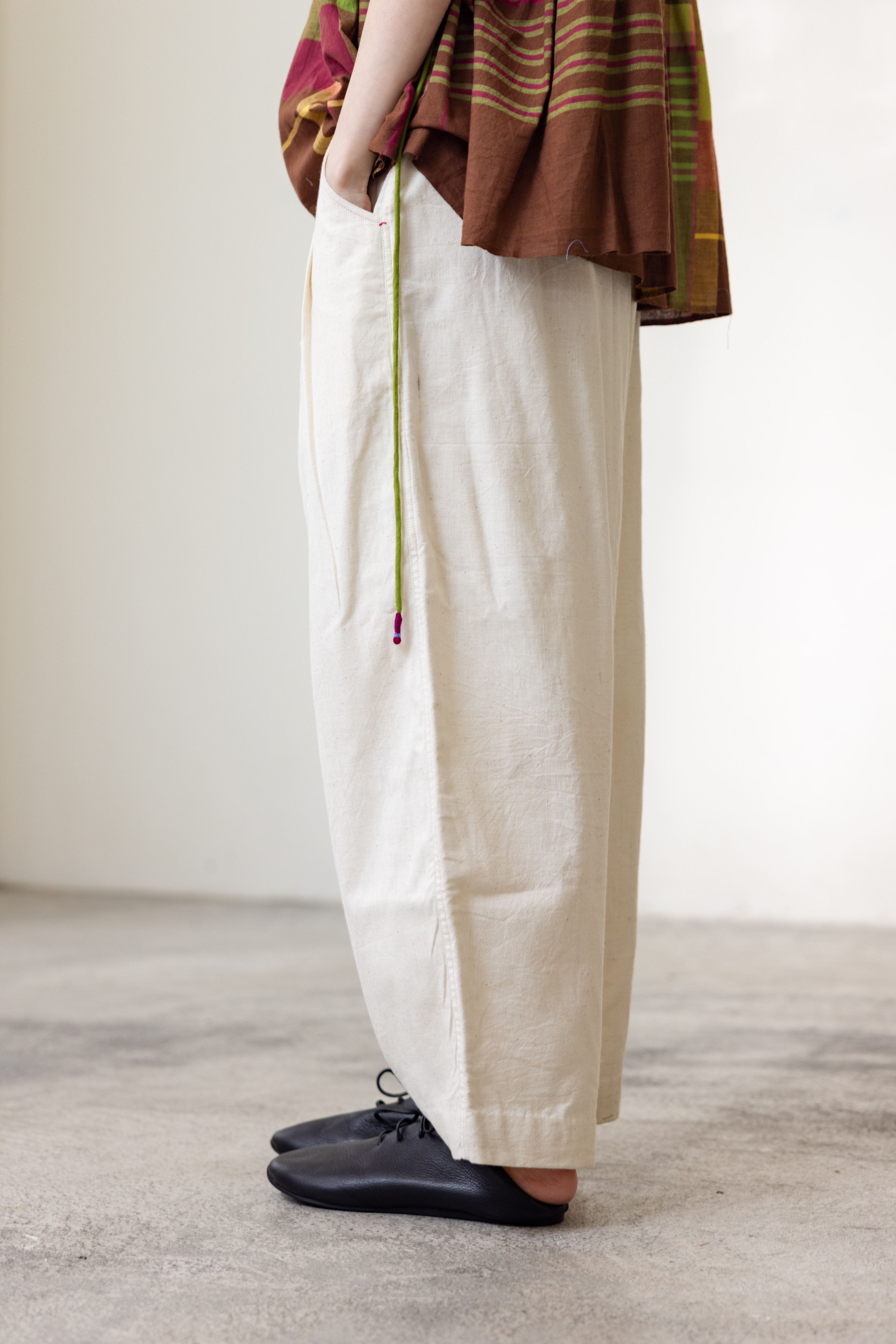 【Kilchu】Bunai pleated pants_White