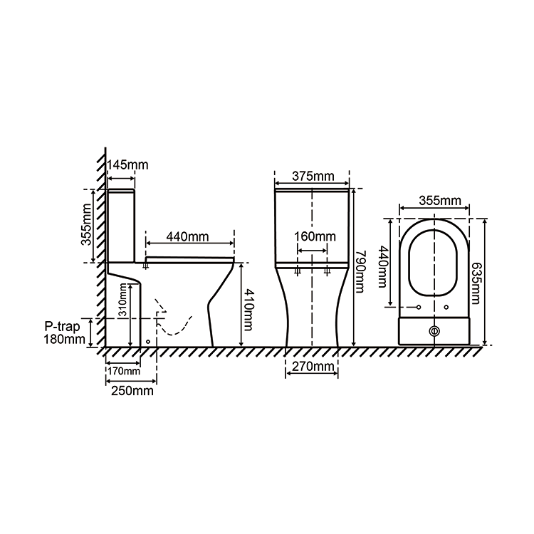 Vizio Vortex Flush Close Coupled WC (VZ500401WT)