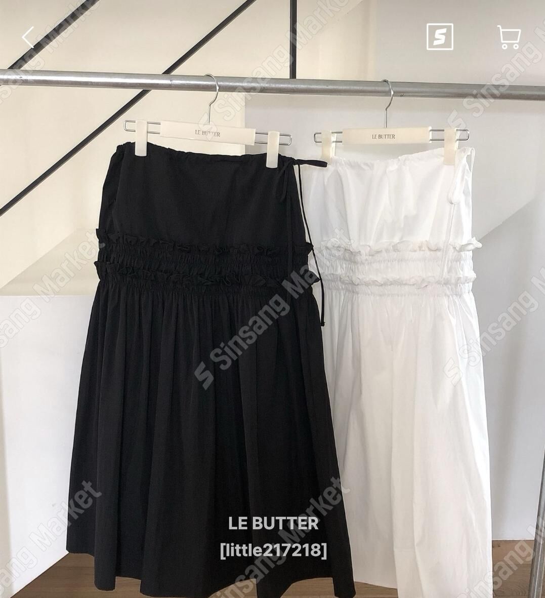 LB6246 皺褶細節長裙